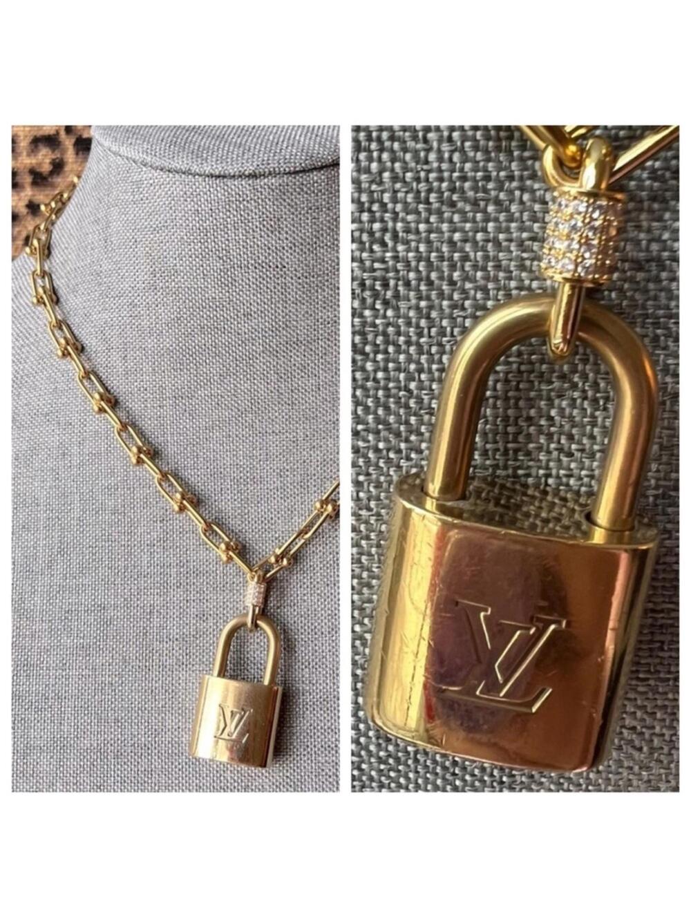 🆕 Louis Vuitton Padlock 18k gold Link Chain vintage & brand new 317 Authentic